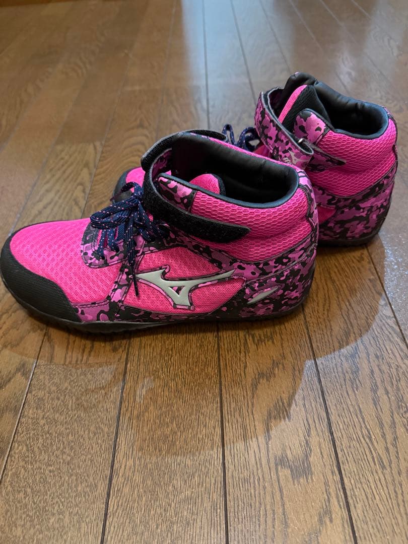 再値下げMizuno ピンクカモフラージュ安全靴