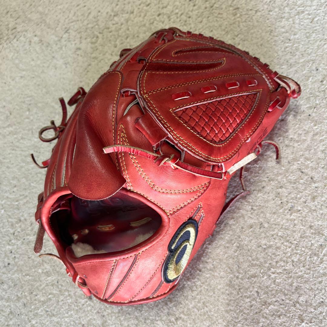 [超希少]アシックス硬式 ピッチャー用グローブ Fブラウン