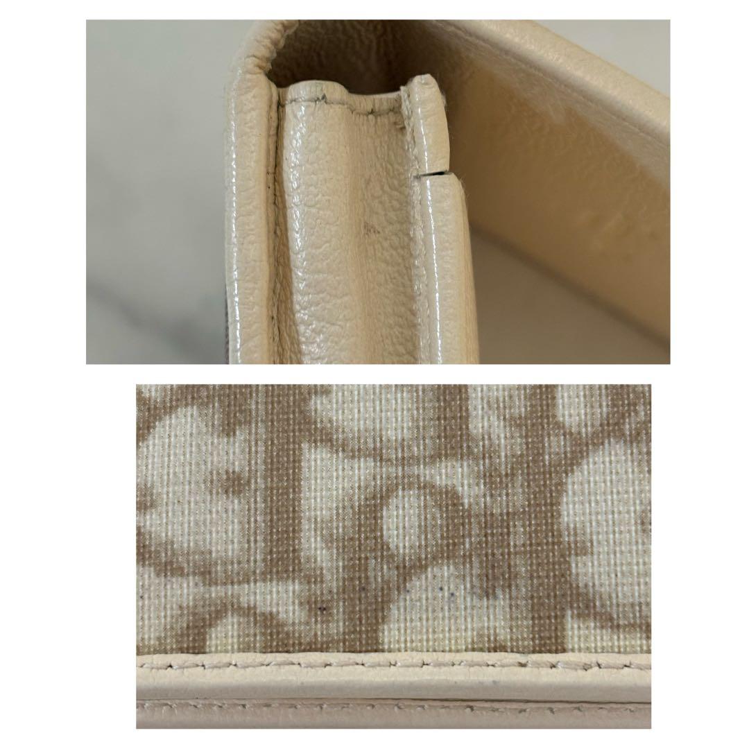 Dior ディオール 花刺繍 トロッター 総柄 pvc レザー カード 名刺入れ