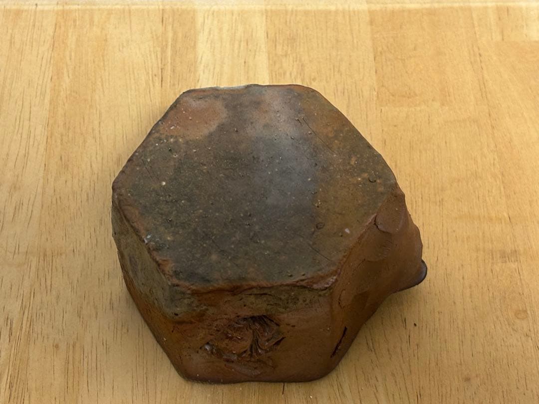 78.備前焼 宝瓶 登り窯 カニとタニシ 蟹 貝 六角 手びねり 急須