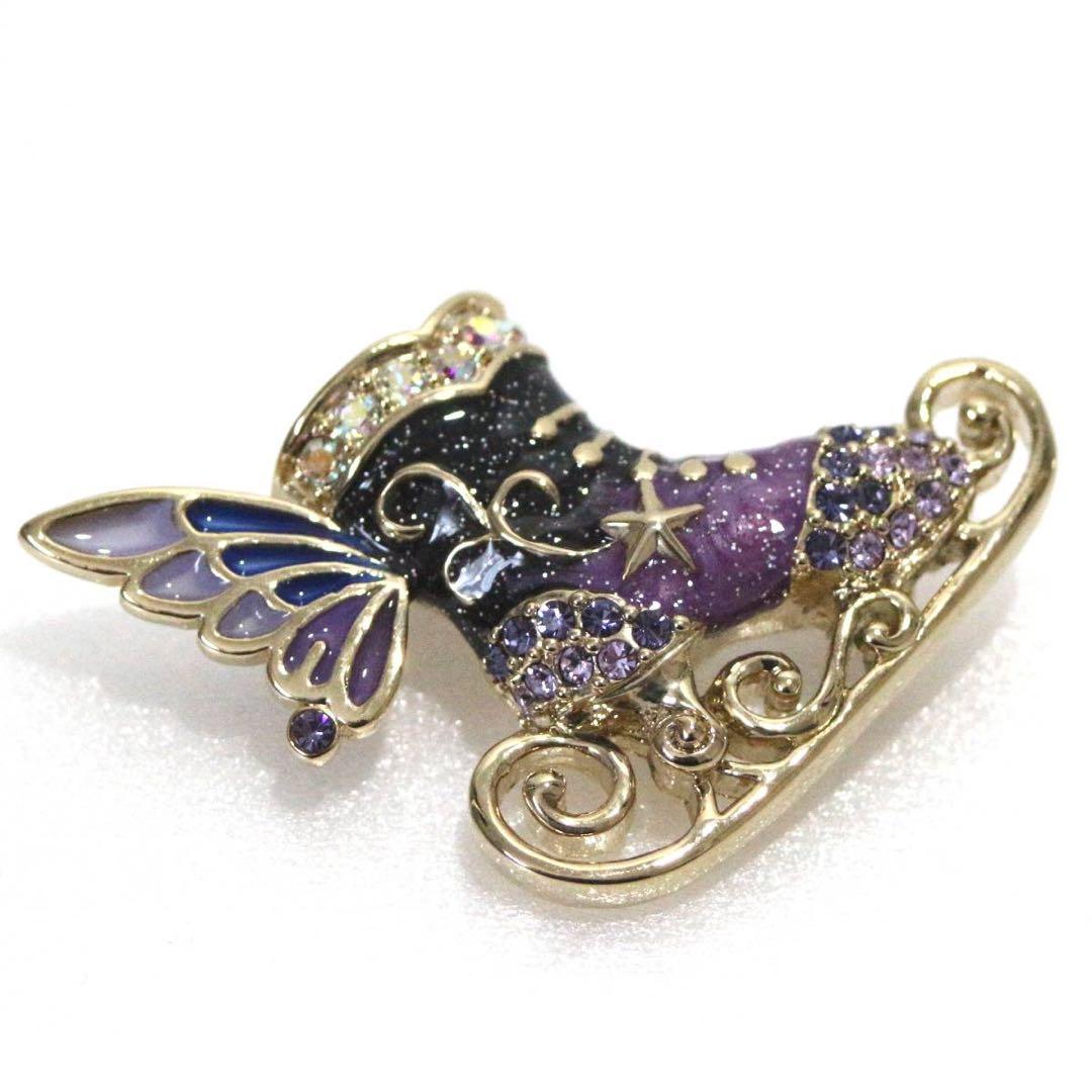 アナスイ　スケート靴　ブローチ　新品未使用　2個セット