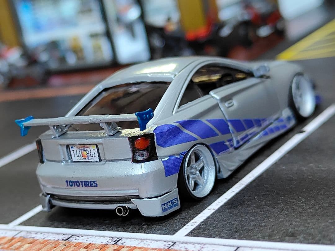 トミカ改造 トヨタ セリカ フルエアロ ワイスピ仕様 ☆深リム ☆ホットウィール