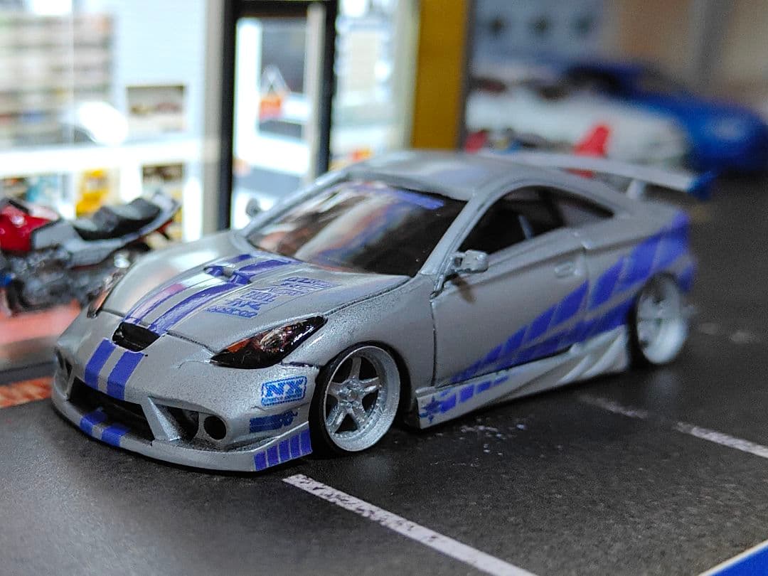 トミカ改造 トヨタ セリカ フルエアロ ワイスピ仕様 ☆深リム ☆ホットウィール
