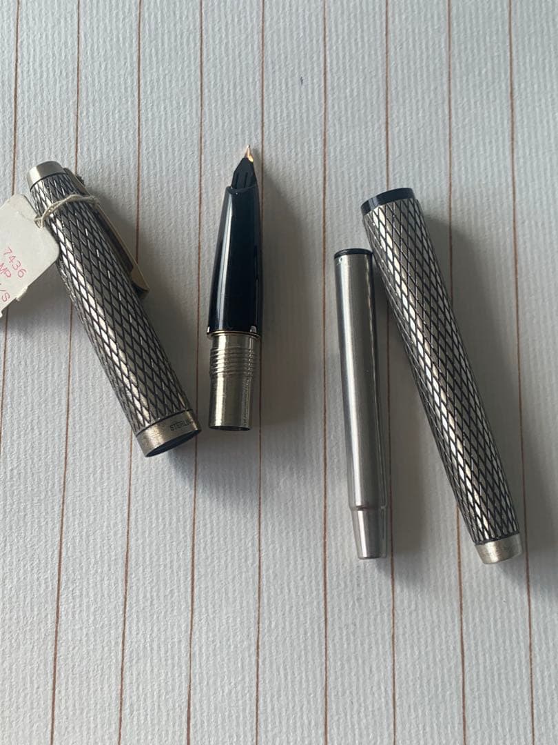 極めて希少 Sheaffer インペリアル シルバー 万年筆 ダイヤ付きクリップ