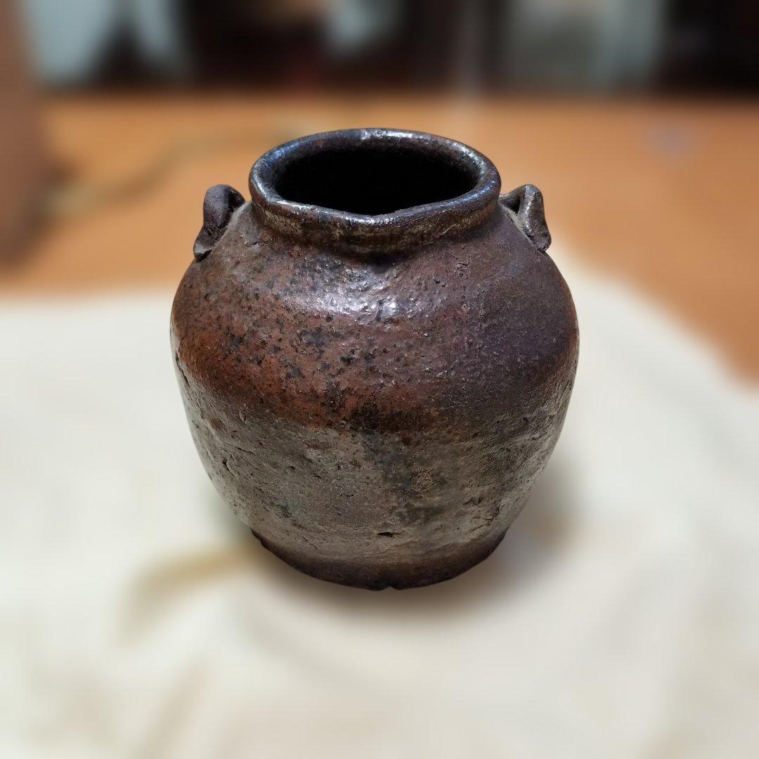 古美術　越前鉄漿壺　御歯黒壺　桃山時代　箱付き