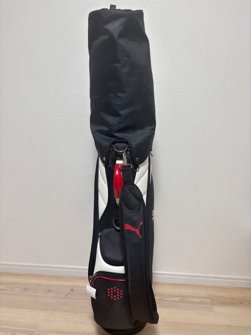 PUMA/プーマ ゴルフ キャディバッグ９型【黒/赤/白】