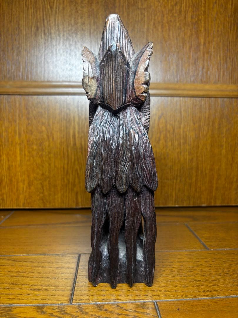 装飾笛 スリン & ナーガ 木彫り置物 2点セット 民族アート