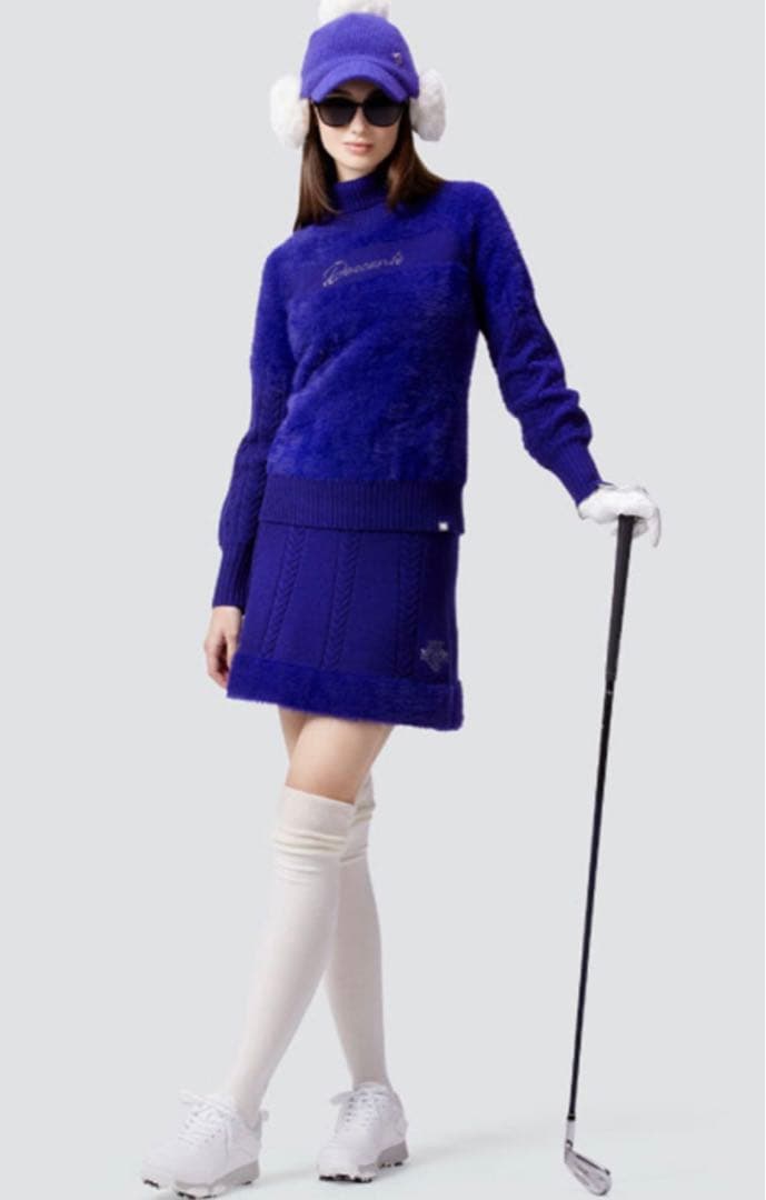 デサント DESCENTE ゴルフウェア ケーブルニットスカート LUXE