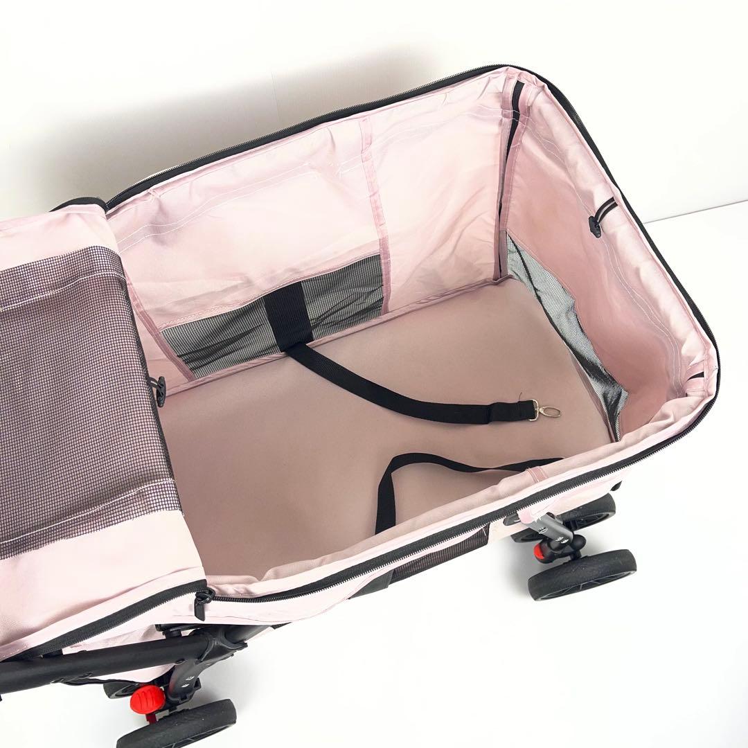 ペット用カート 小型犬 多頭・中型犬向け ピンクカラー