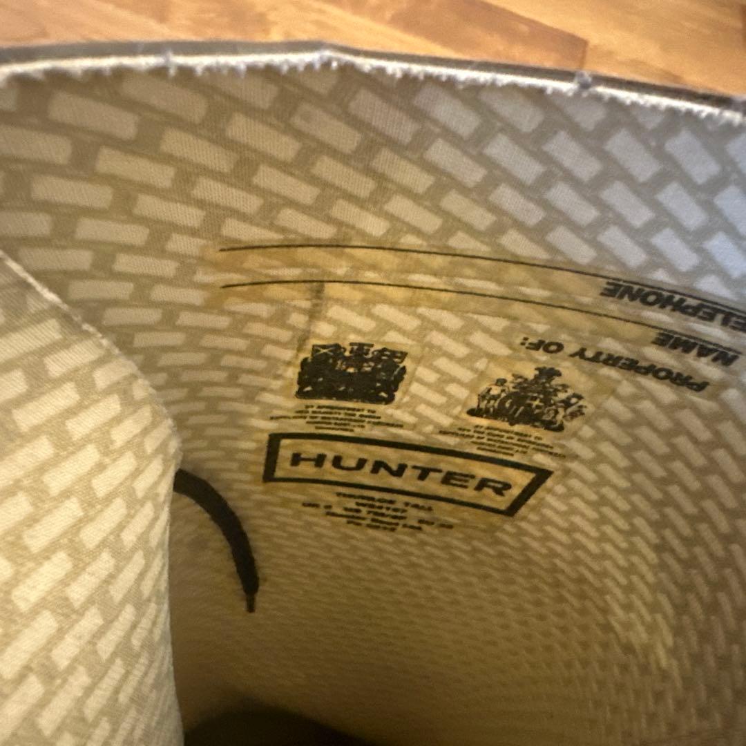 HUNTER ブラック ロングブーツ　UK6サイズ
