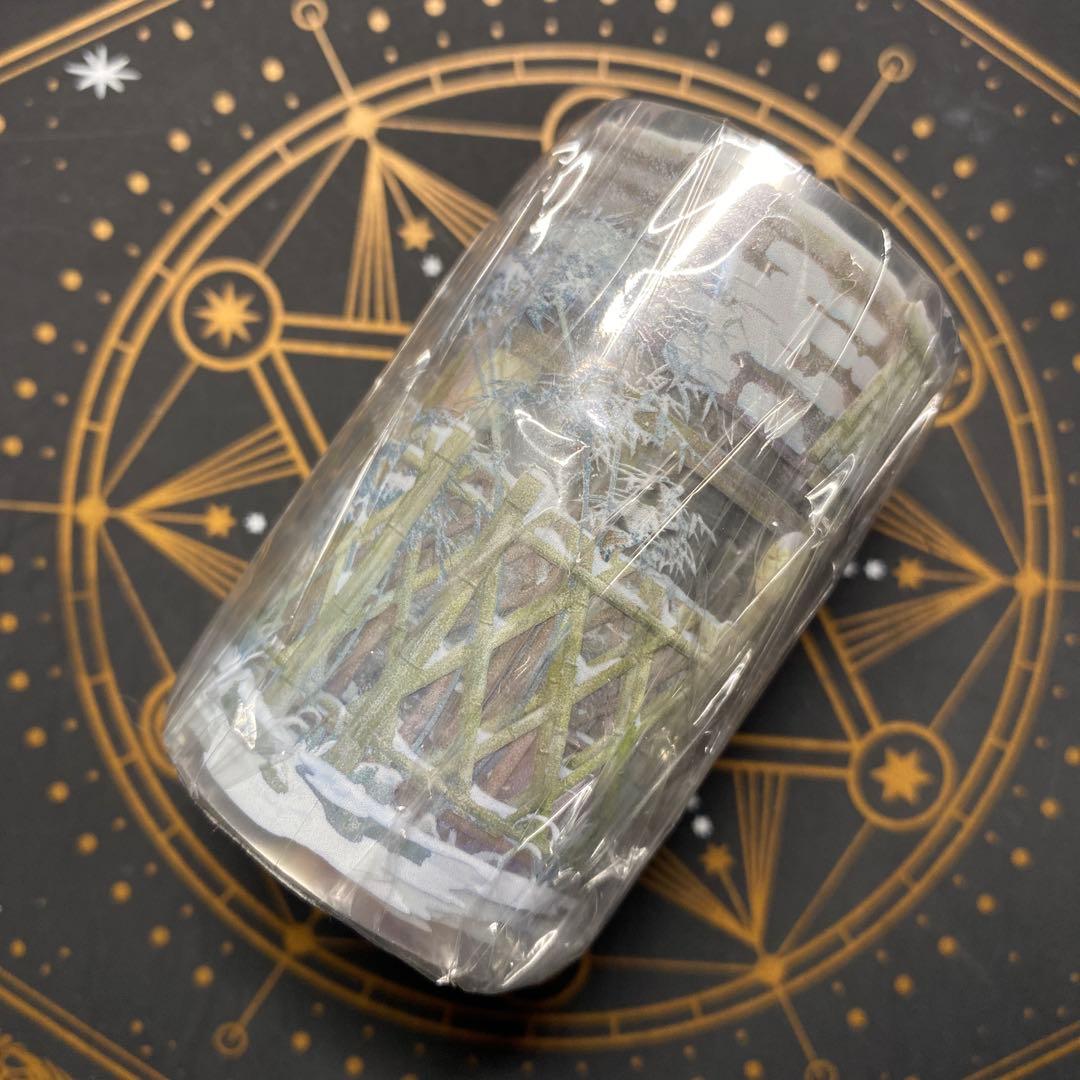 【9390】海外　マステ　5m巻　PETマスキングテープ　竹垣　冬　装飾系