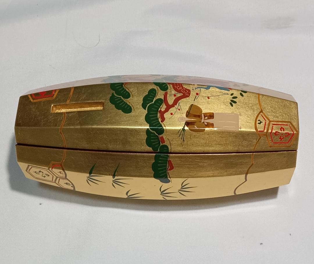 茶道具　京派塗師蒔絵師　北村葵春作　本金箔ぶりぶり香合　美品！！