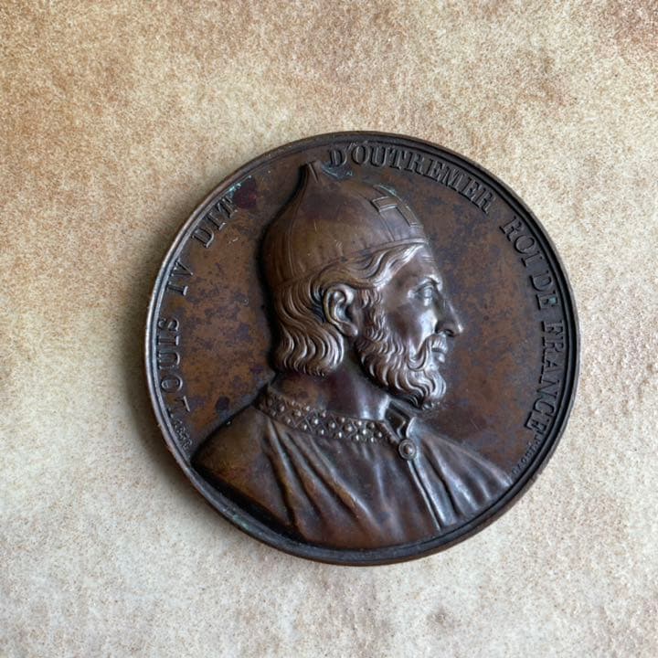 超レア！ルイ4世　19世紀ブロンズメダル　アンティークドイツ　/勲章ミリタリー