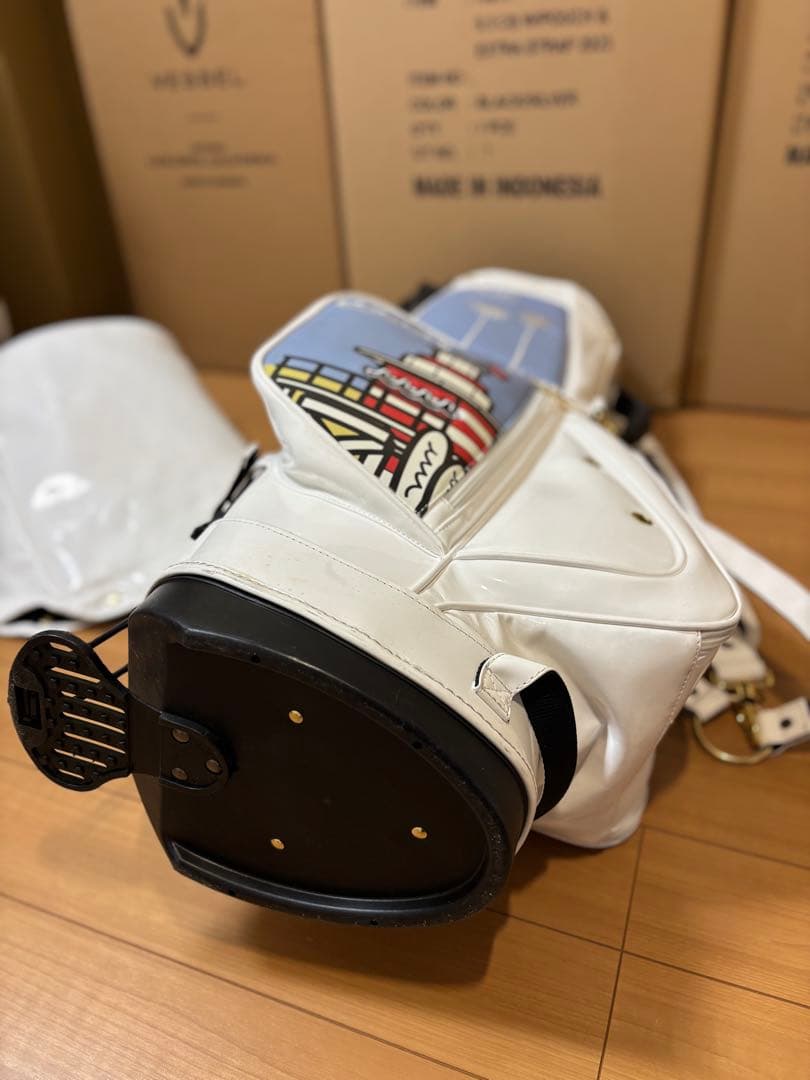 muta MARIN ムータマリン エナメル スタンドキャディバッグ 灯台 美品