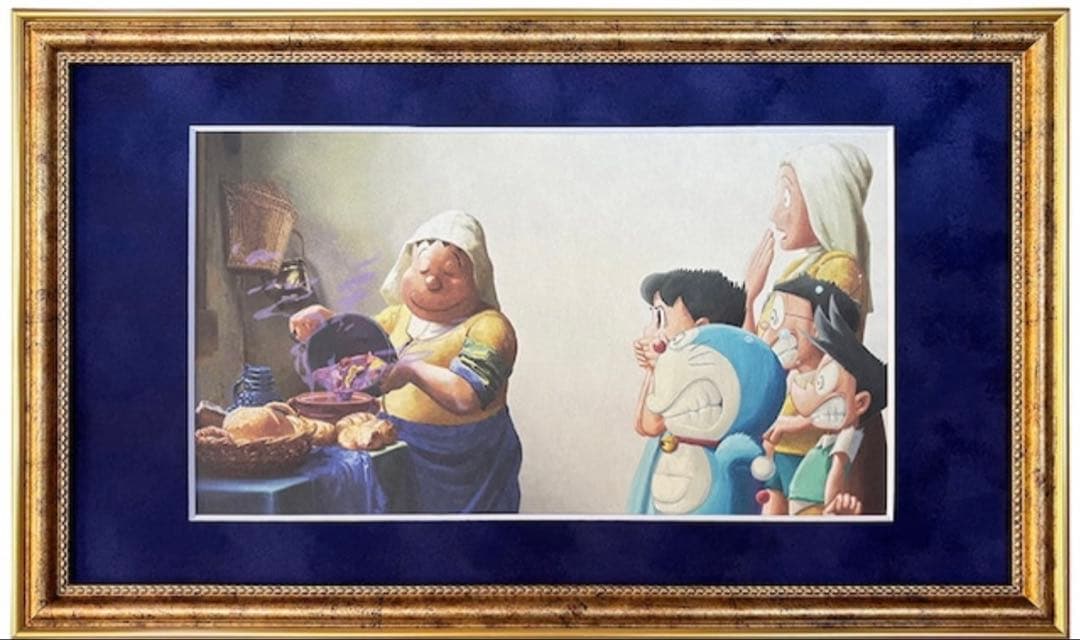 『映画ドラえもん のび太の絵世界物語』名画ジークレー版画「牛乳を注ぐ女」