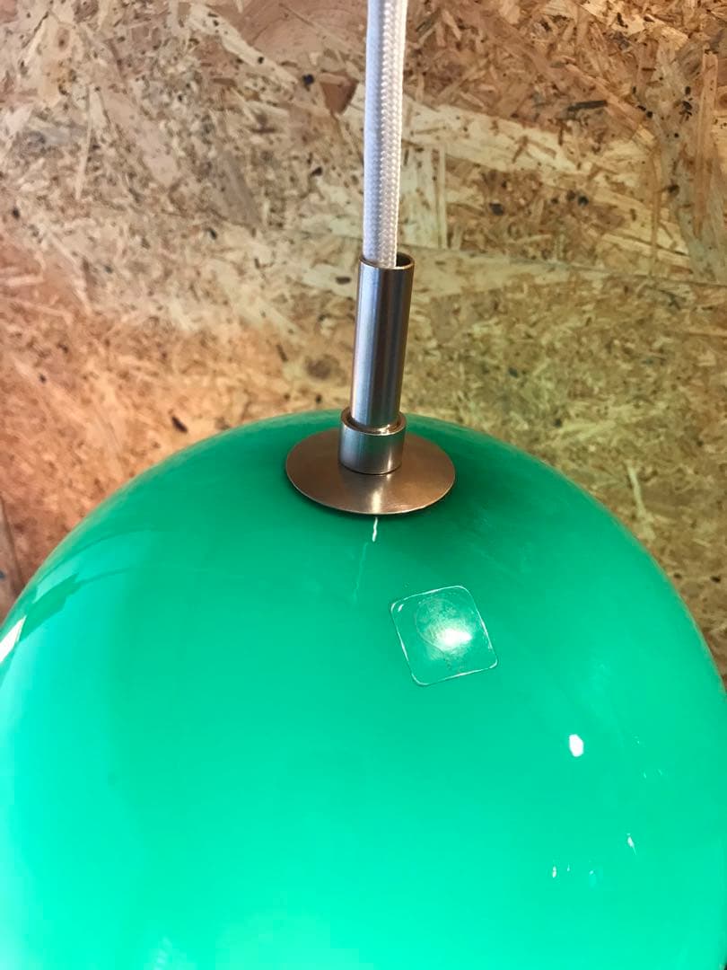 ビンテージ70’sレトロポップ スペースエイジ昭和ランプシェード硝子