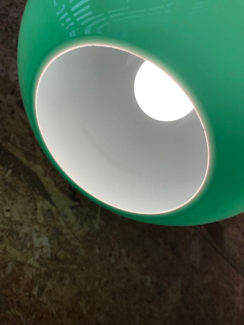 ビンテージ70’sレトロポップ スペースエイジ昭和ランプシェード硝子