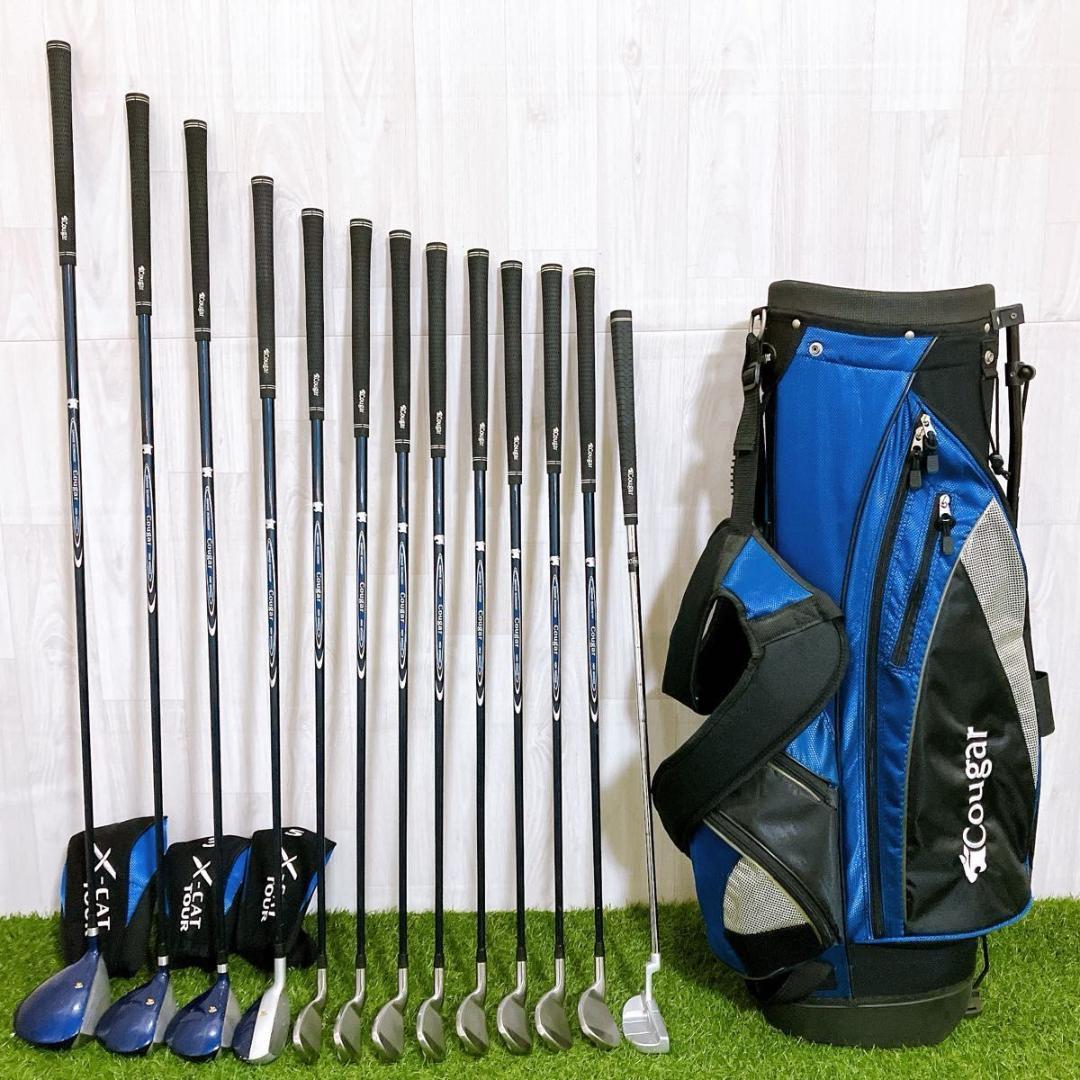 豪華13本 Cougar クーガー メンズゴルフセット 初心者 フルセット 右