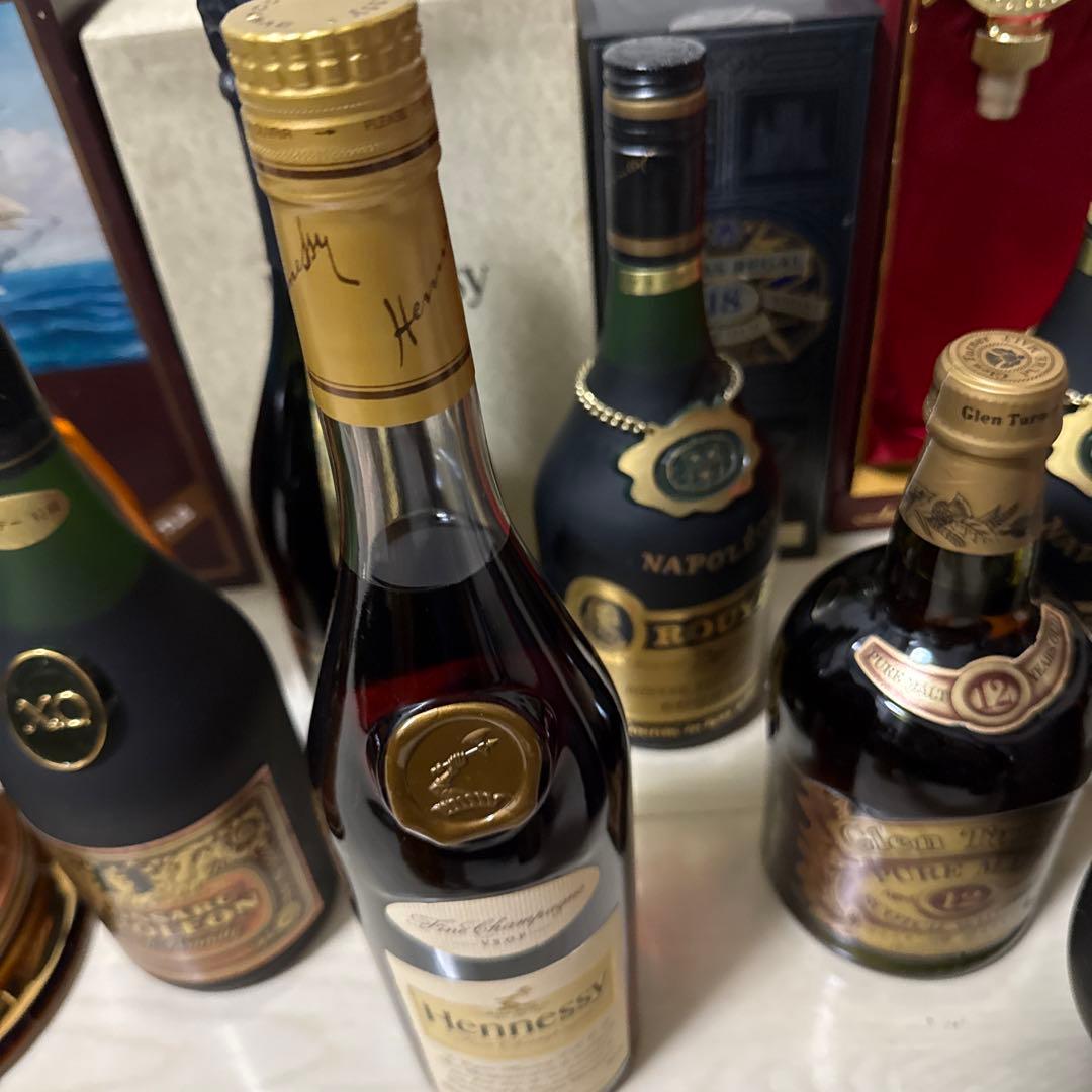 超豪華14本！ヘネシーXO金キャップ・グロリアオーシャン等 プレミアム洋酒セット