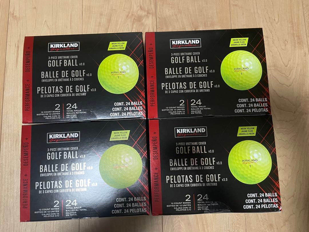 カークランド シグネチャー 黄色ゴルフボール v3.0 4個