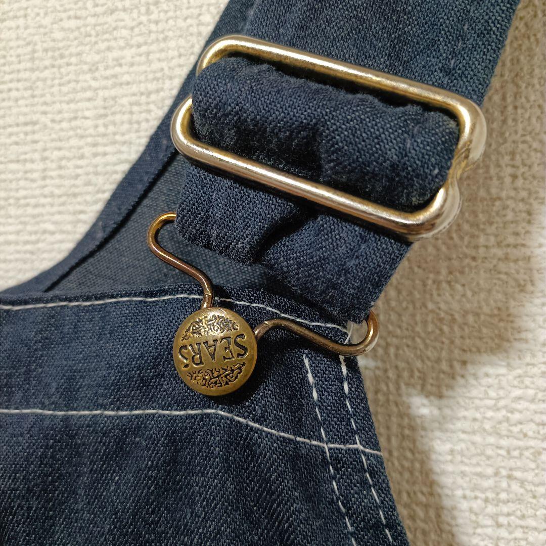 60s-70s Sears Tradewear デニムオーバーオール 濃紺