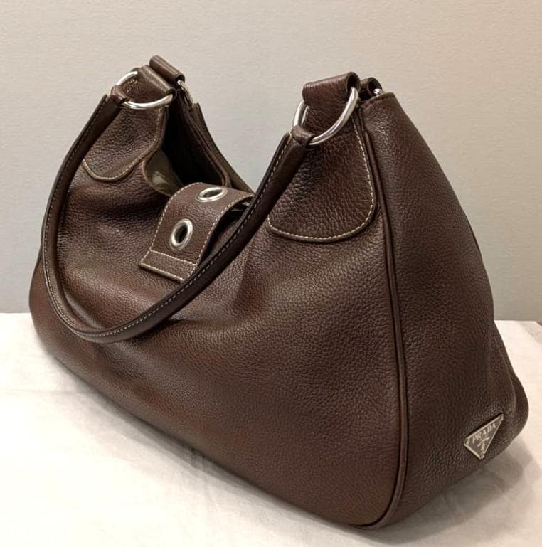 PRADA プラダ BR0828 ショルダーバッグ レザー CAFFE ブラウン