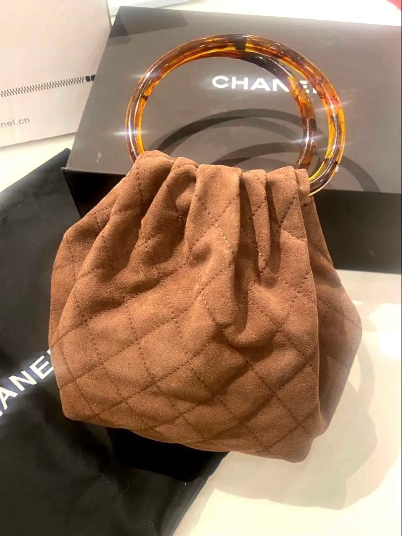 CHANEL ステッチトートバッグ　ブラウン　ノベルティ