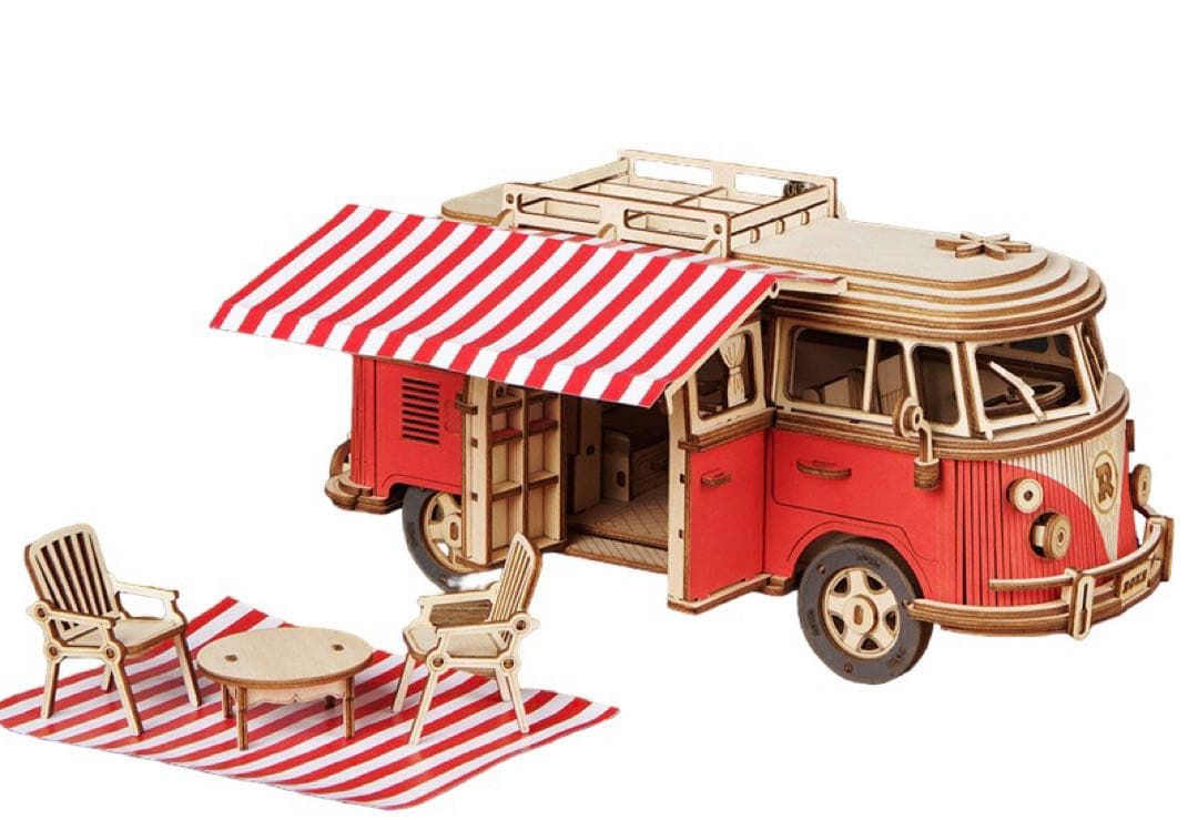 3D木製ワゴン組み立てキット　3D木製パズル