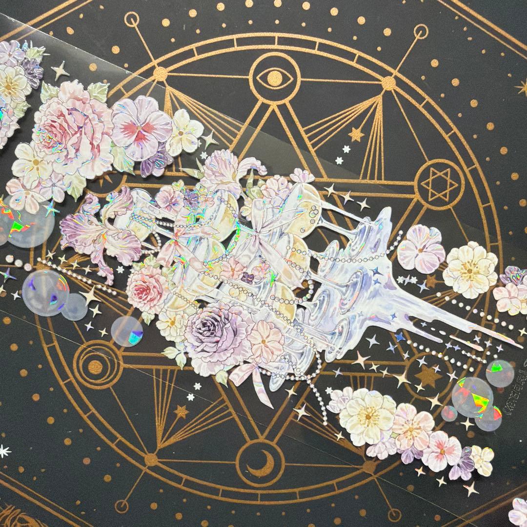 【8960】海外　マステ　中古巻　貝殻光マスキングテープ　装飾系