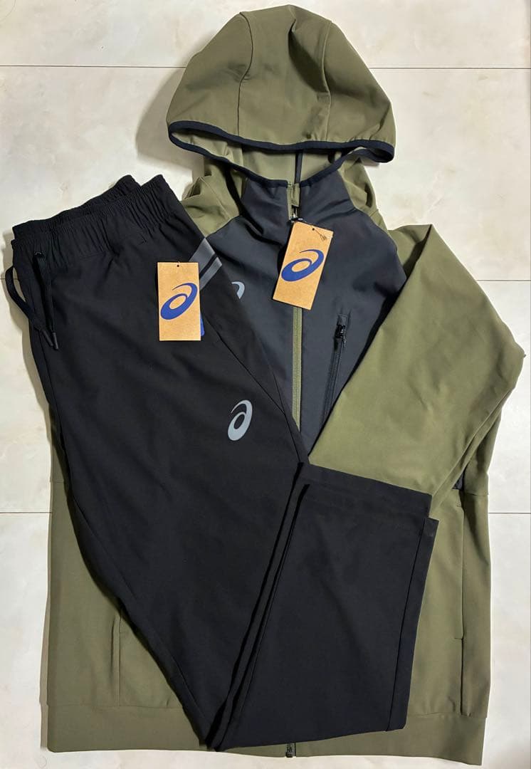 【新品】ASICS/ハイブリッド ウインドバリア ジャケット・パンツセット/XL
