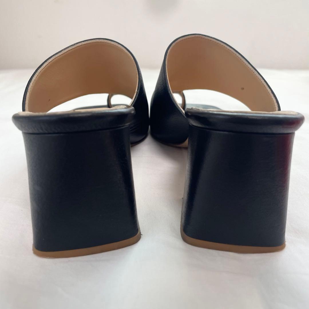 定価3万 FABIO RUSCONI チャンキーヒールスクエアトゥサンダル 24