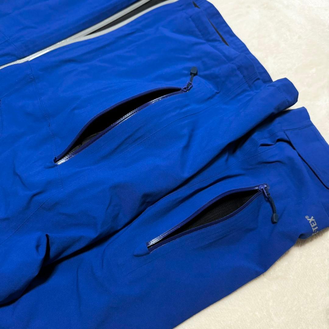 美品 GOLDWIN スキーウェア ゴアテックス 青 収納多数