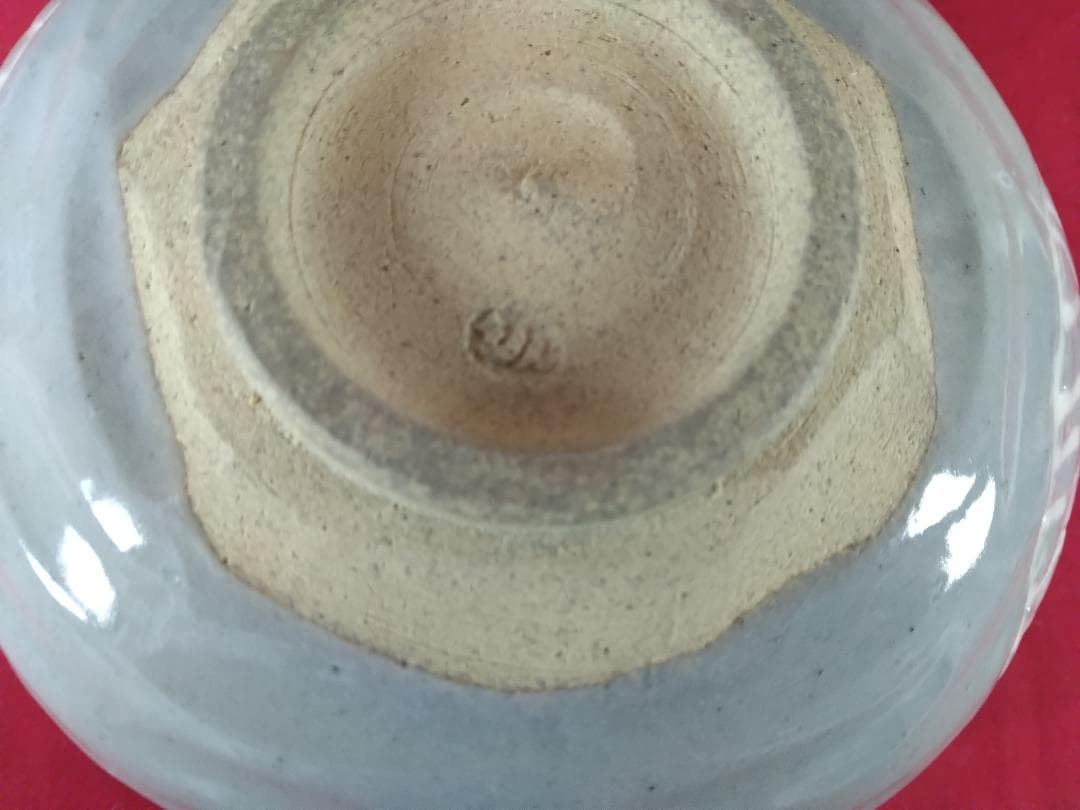 茶道具　　膳所焼 三島写　【俵茶碗　岩崎新定 陽炎園 】