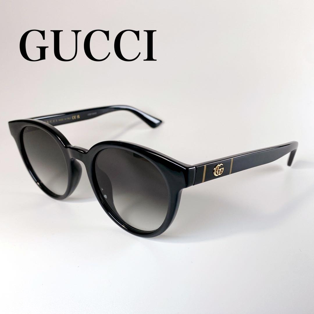 【美品】 GUCCI GG0638SK 001 ブラック×ゴールドサングラス