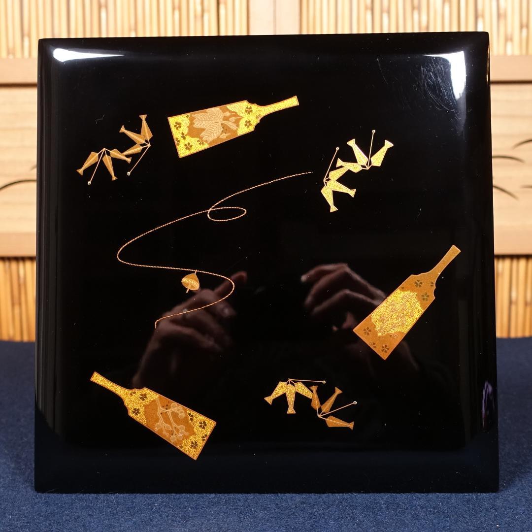 極細密画の本金蒔絵 輪島塗師 耕雲 川口浩文 五節句蒔絵 三段重箱 共箱付