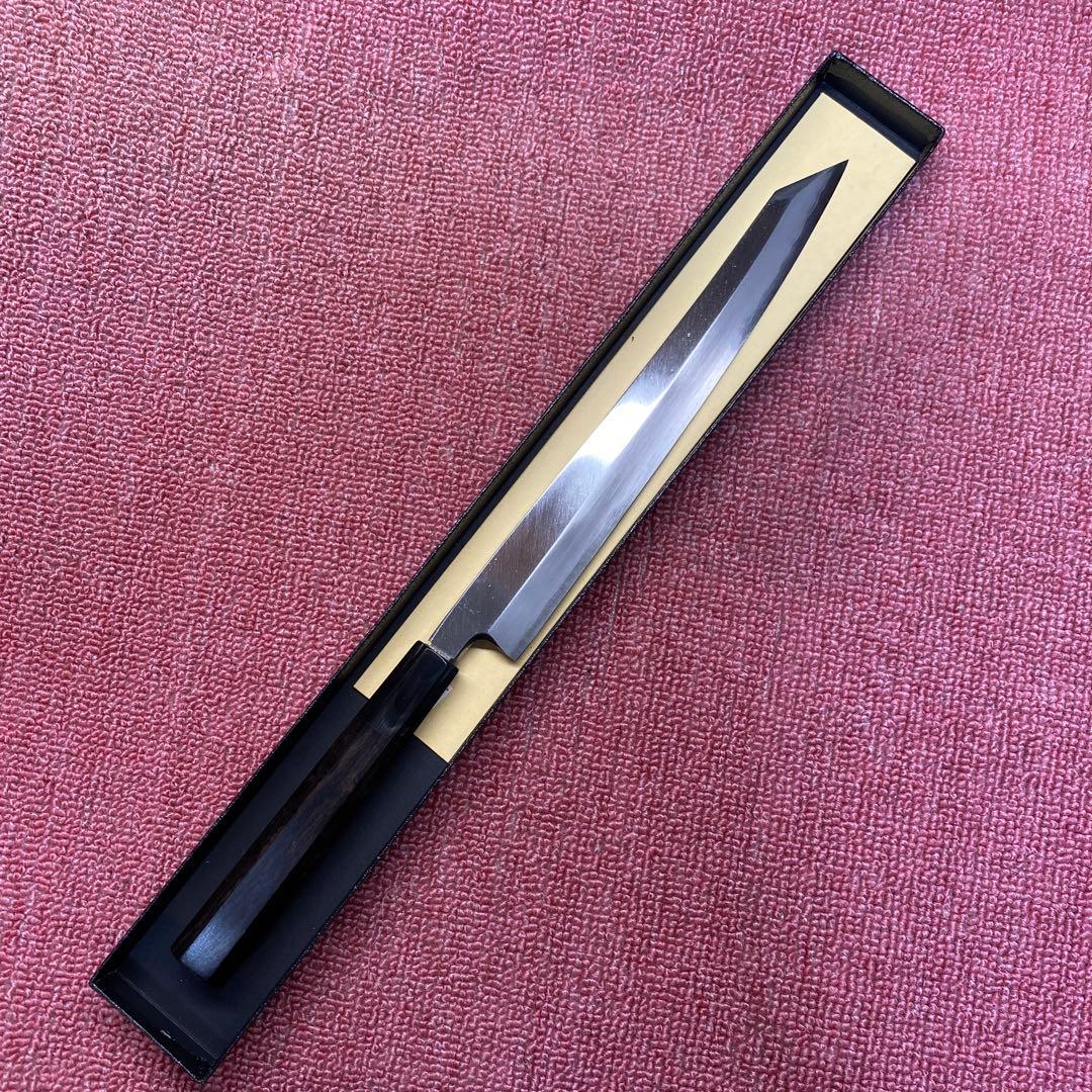 銀三　勘所切付柳刃包丁　240㎜ 8寸