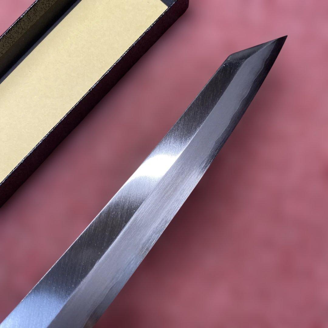 銀三　勘所切付柳刃包丁　240㎜ 8寸