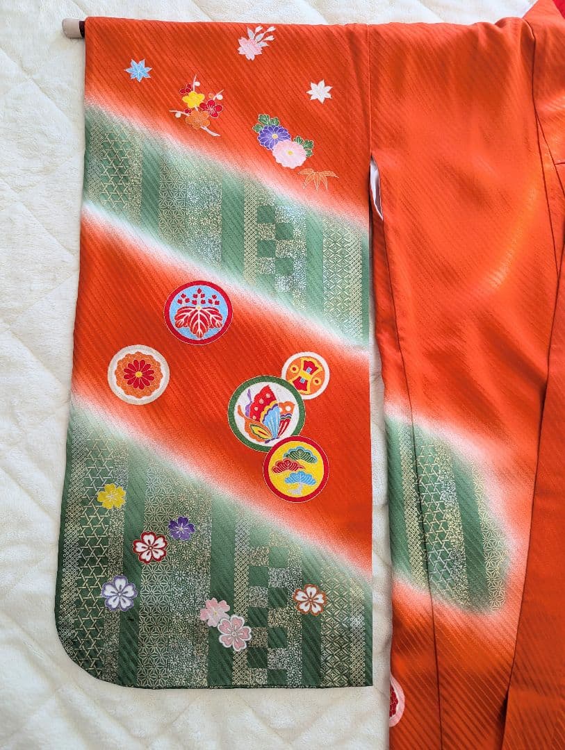 値下げ☆七五三着物セット、7歳用　造り帯　正絹