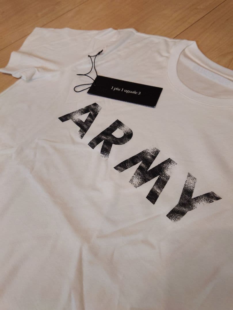 その他 1PIU1UGUALE3 VINTAGE LOGO ARMY T-SHIRT