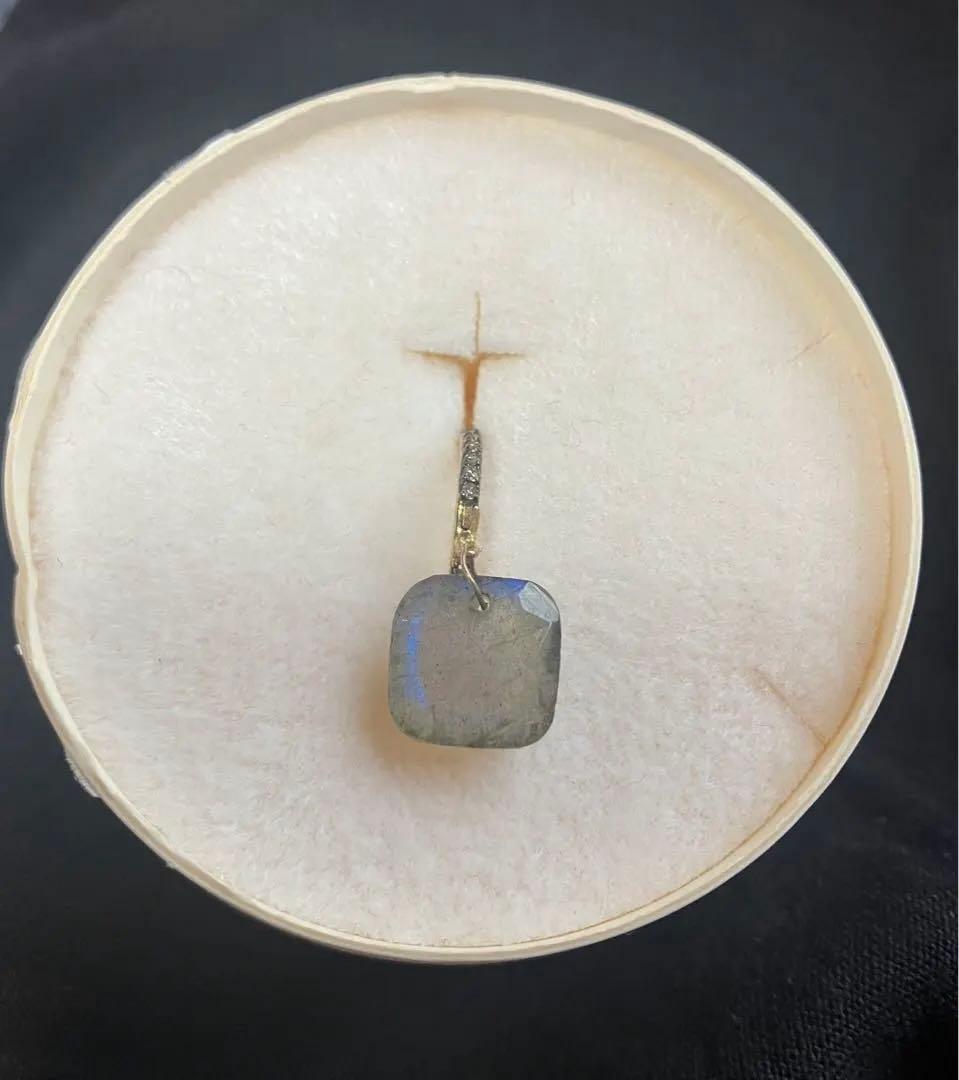 ARTIDA OUD ラブラドライト　パヴェダイヤモンド　フープピアス