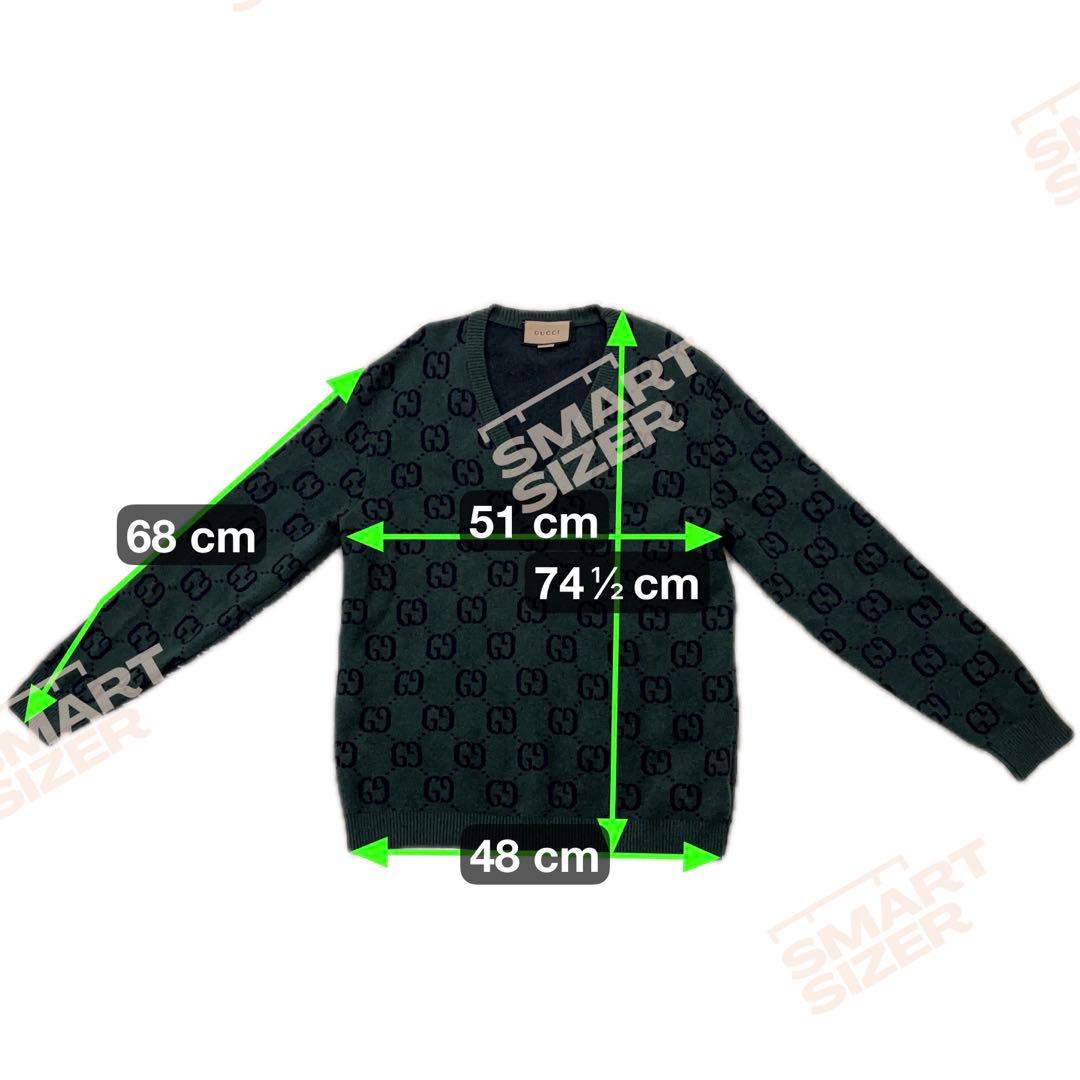 美品 GUCCI ダークグリーン Vネックニット