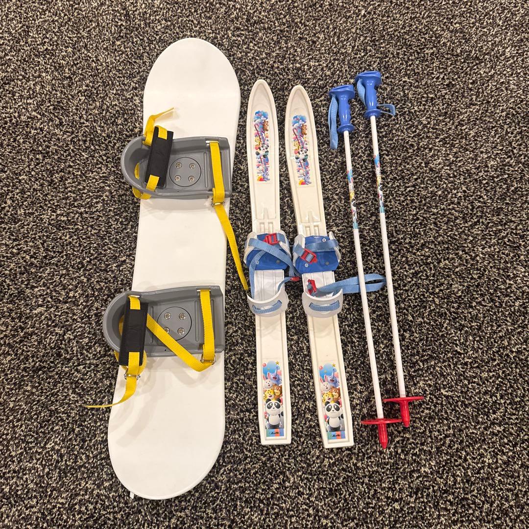 子供用 スノーボード&スキー　雪遊びセット　ケース付き