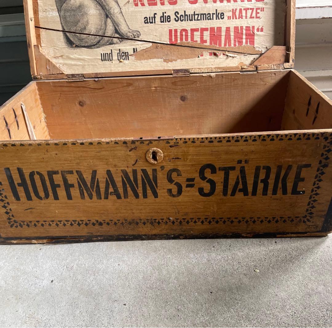 稀少/アンティーク/フランス/HOFFMAM社製/大型/ウッドボックス/木箱