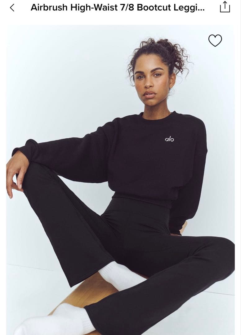 Airbrush ハイウエスト 7/8 ブーツカット レギンス