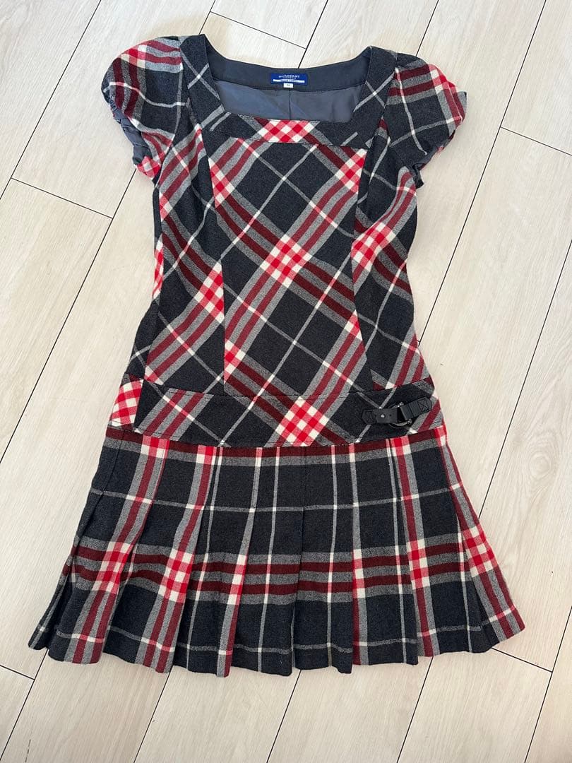 BURBERRY チェック柄 半袖ミニワンピース S