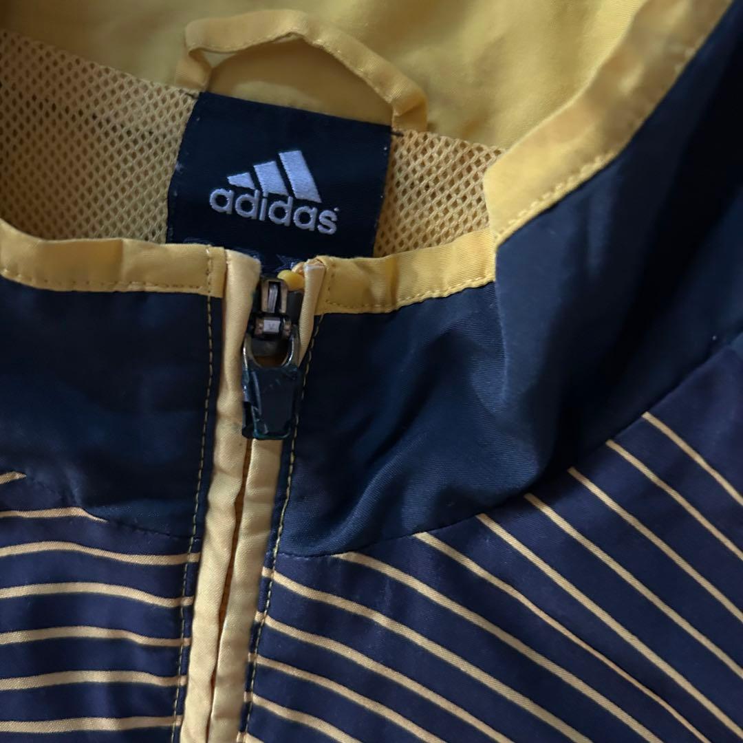 希少adidasアディダスARIS FCナイロンジャケットドローコード刺繍ロゴ