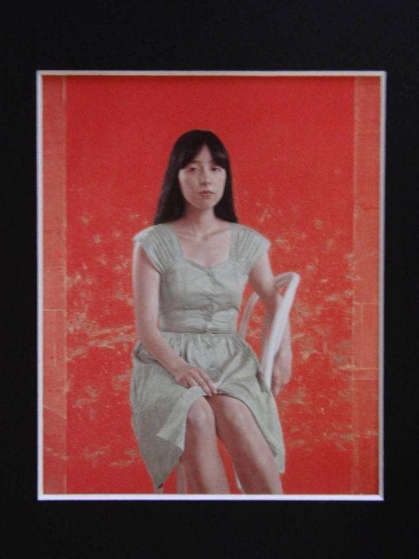 大矢英雄、『祝祭の夏』、希少画集より、状態良好、新品木製額・額装付