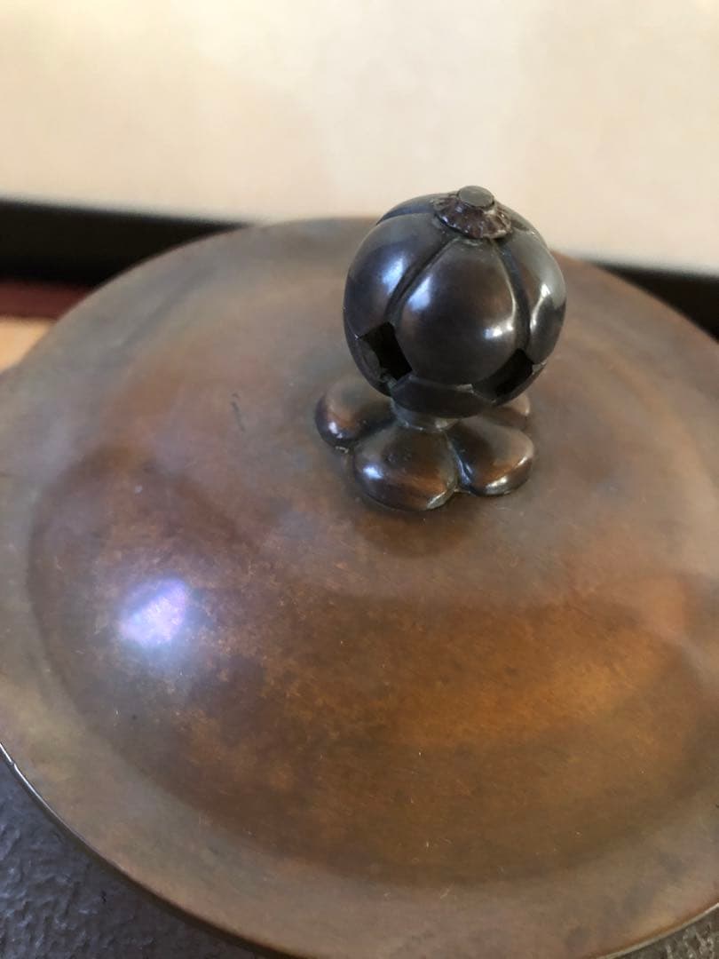 阿弥陀堂釜　初代　畠春斎氏作　共箱入