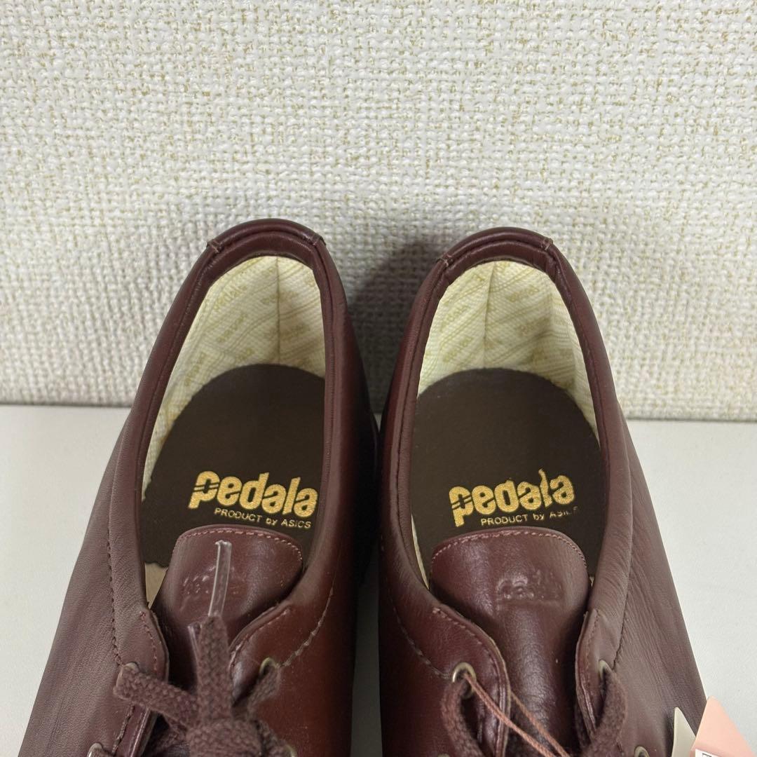 asics pedala ペダラ　25cm 革靴　コンフォートシューズ　ブラウン