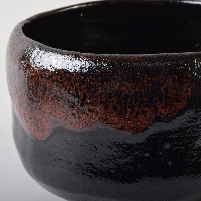 茶道具　佐々木松楽作　黒楽茶碗　赤楽茶碗　一双　共箱　V　7536